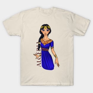 Black is Beautiful - Algeria Afrocentric Melanin Girl in traditional outfit T-Shirt